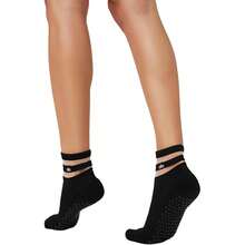 Alo Yoga Grippy Mesh Ribbed Ankle Socks, Unisex, 2-Pack - 黑色 - 查看 2