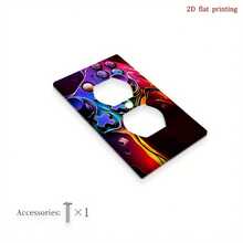 1pc Game Controller Design Decorative Wall Plate Cover - 2D Flat Printing, No Power/Battery Required, Easy Installation Over Light Switches And Outlets, Colorful Abstract Art For Living Room, Bathroom, Kitchen, Game Room, Bathroom Wall Art, Abstract Art Cover, Decorative Plate, 2D Flat - Multicolor - View 8