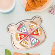 1pc Wooden Bear Shaped Tray, Desktop Decor Tray, Birthday Party Decoration, Baby Shower Supplies, Wedding Party Table Decor, Event Decoration Tray (Not For Food Contact) - 1 - View 1