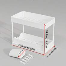 Sliding Under Sink Storage Rack - Heavy Duty Pull-Out Organizer Basket | Space-Saving Cabinet Storage Solution For Kitchen, Bathroom And Laundry Room | Fits Under Pipes, Various Cabinet Styles And Drawer Structures | Smooth Sliding Tracks For Tidy Countertop | Stylish Design, Sturdy Construction And Durable Plastic Material | Essential For Home Organization - Multicolor - View 15