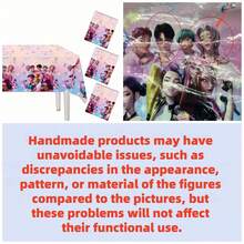 1 pieza Mantel con tema de grupo de chicas, decoración de fiesta de cumpleaños, mantel desechable de PE, adecuado para decoración de fiesta de fans de K-Pop (entrega aleatoria) - Multicolor - Ver 10