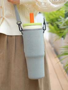 1pc 40oz Insulated Bottle Sleeve, Fits Insulated Bottles, Insulated Bottle Sleeve/Storage/Organization, Shock-Absorbing Insulated Bottle Sleeve, Car Cup Holder Protective Cover, Adjustable Shoulder Strap, Suitable For Outdoor Travel, Fitness, Daily Use, Mother's Day, Birthday Gift - Multicolor - View 4