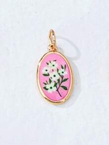 Collar ajustable de cuerda colorida con colgantes de esmalte intercambiables, colgantes de dibujos animados desmontables chapados en oro (patrones de gato, langosta, fruta, flor), set de joyas personalizables de verano para regalo - Multicolor - Ver 29
