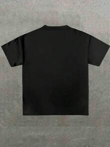 Humorvolles Kartoffel-Rezept-inspiriertes Motiv, bedrucktes, lässiges, weiches, kurzärmeliges T-Shirt aus reiner Baumwolle (220 g/m²) - Herren-T-Shirt - Schwarz - Übersicht 2