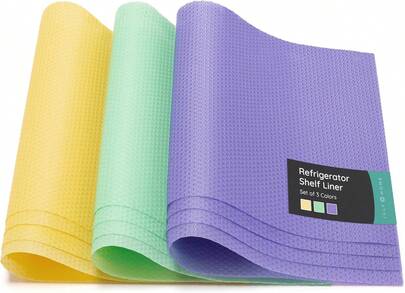 Washable Refrigerator Shelf Liners Drawer Mats Non Slip Spill Proof Fridge Organizers For Fruits Vegetables Durable Protection