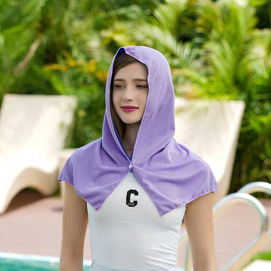 Sun Protection Shawl, All-Over Cooling Beach Shawl, Summer Sun Protection, Breathable, UV-Resistant, Versatile Headscarf - One Size Fits All - View 1