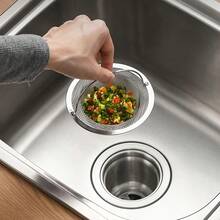 Large Stainless Steel Sink Strainer, Suitable For Most Kitchen Sinks, Bathroom Basins, And Balcony Drains - Multicolor - View 5