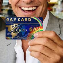 1/3/5pcs LGBTQ+ Pride Lifetime Membership Card - Double-Sided Dreamlike Rainbow Striped World Map Design, Men's ID Card, Non-Adhesive Rectangular Card For Daily Carry And Pride Events, LGBTQ+ Gift, Festive Accessory, Modern Style, Exquisite Craftsmanship, Popular Item, Smooth Surface, Essential For Holiday Crowd - B - View 7