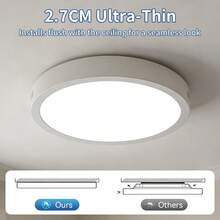 CANMEIJIA Modern Exposed Panel Light, LED Ceiling Light, Indoor Ceiling Lamp, Aluminum Frame, Black/White, Wide Voltage 110-265V, Hard-Wired Installation, 3-Color Dimming With Memory Function, Cool White/Neutral White/Warm White - Aluminum Surface-mounted Panel Lights - View 6