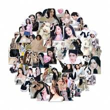 60張「Biggest Fan」貼紙組，適用於 Irene 首張工作室專輯，K-POP 偶像收藏家 Reveluv 粉絲專用乙烯基貼紙，自黏式裝飾貼紙，可用於日記本、計畫本、相簿、筆電、手機 - 彩色 - 查看 1