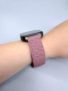 1pc Women's Silicone Watch Band, Compatible With Redmi Watch 6, Watch 5, Casual Breathable Silicone 8-Shaped Buckle Strap, Wristband Accessory Compatible With Redmi Watch 4, Mi Band 8 Pro/9 Pro - Smoke Purple - View 6