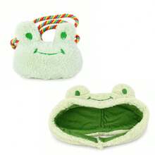 Decorative Accessories: Capybara Plush Toy, Hat, And Pouch - Sombrero y bolso de rana - Ver 2