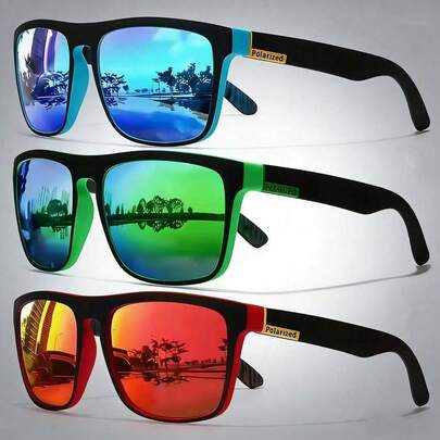 HOYNI 3pcs Classic Retro Large Frame Glasses, Lightweight And Comfortable, Multiple Color Options, Suitable For Travel, Vacation, Daily Wear, Beach And Outdoor Activities. Essential For Summer Beach Vacation And Outdoor Travel.