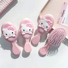 [Authorized Genuine] Sanrio Hello Kitty Mini Portable Air Cushion Comb - Women's Lightweight Travel Straightening Comb, Anti-Static Scalp Massage Brush, Outdoor Camping Essential Gift (Self-Assembly Required) - A - View 6