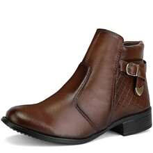 Women's Ankle/Mid-Calf Boot With Zipper, Exclusive Fashion For Rodeos, Parties, And Winter - 鏽棕色 - 查看 5