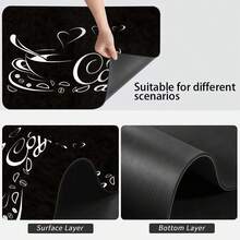 1 pieza Felpudo de cocina súper absorbente y de secado rápido con base antideslizante, apto para barra de café, mesa de comedor - Superficie de fácil limpieza y diseño de secado rápido, se adapta a cocinas modernas o tradicionales, accesorios de barra de café, decoración del hogar con estilo - Rapsodia del café - Ver 10