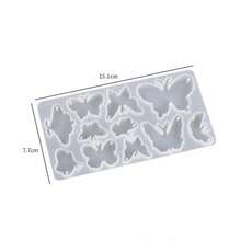 Khuôn silicon tự làm mặt dây chuyền hình bướm bằng nhựa epoxy pha lê (phiên bản đầy đủ) - Khuôn silicon để làm mặt dây chuyền và móc khóa - trắng - Xem 11