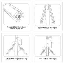 20.1 Inch Extendable Selfie Stick Tripod For Insta360 X3, GoPro Max, Hero 10/9/8/7/6/5/4, Osmo Action, Insta 360 One R And Other Action Cameras - Black - View 13