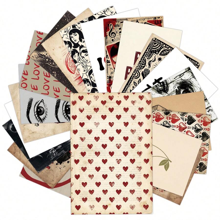 20pcs Vintage Style Postcards, Charming Wall Collage Decor Set, Bedroom Wall Decor Small Posters, Dorm Room Wall Art Photo Collection - B - View 1