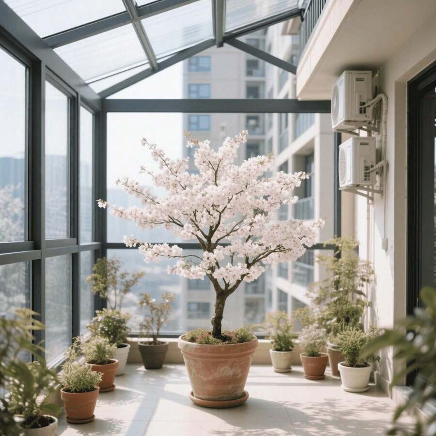 165 graines de fleurs -- Graines de cerisier pour plantation en jardin, graines pour plantes en pot d'intérieur, graines de fleurs ornementales pour jardinage domestique, adaptabilité à la faible luminosité, poussent dans les zones ombragées intérieures, convient aux pièces orientées vers le nord. - Voir 1