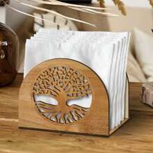 Wooden Tissue Box Holder, Suitable For Decoration In Restaurants, Bars, Hotels, Home Kitchen Countertops - C - View 9