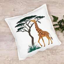 Grande taille - Modèle de peinture réutilisable de girafe, modèle de forme de girafe mangeant des feuilles lavable, convient pour la création DIY, la peinture de la maison, la conception artistique, la conception d'artisanat, la décoration de meubles, la conception d'animaux - A - Voir 3