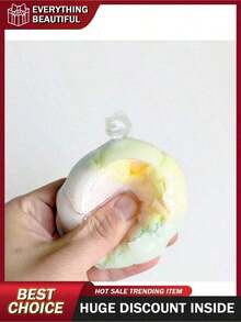 5/3/1 PCS Handmade Crispy Shell Squishy Ball Slow Rebound Sensory Squeeze Toy, Wax Skin Texture Stress Relief Ball, Soft Clay Filled Aesthetic Desk Relaxation Toy With Satisfying Sound, Decompression Ball For Anxiety Tension Relief, Portable Handheld Squeeze Toy, Creative Desktop Ornament Stress Reliever For Home Office Daily Use, Ideal Holiday Gift And Relaxation Prop - 彩色 - 查看 3