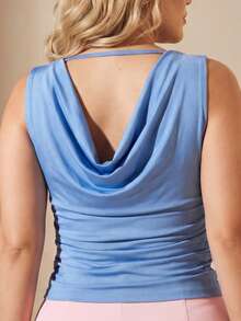 Women Blouses & Shirts - Baby Blue - View 2