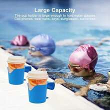 4/2/1 Set Detachable Pool Cup Holder, Hanging Drink Holder For In-Ground Pool Without Drilling, Sturdy Bottle, Beer, Phone Cup Rack, Multifunctional Outdoor Patio And Pool Accessory - A - View 3