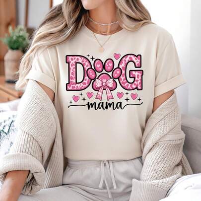 Hunde Mama Shirt Ses Welpen Mama Geschenk Pfotenabdruck T-Shirt Fur Mama Top