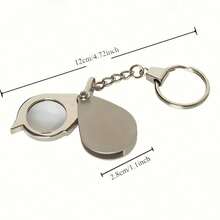 20X High Definition Magnifier To Enhance Your Vision, Sturdy Gold Metal Structure, Perfect For Reading And Exploring Nature, Essential Accessory For School And Office, Portable Folding Keychain Magnifier, Steady Magnification - Keychain Magnifying Glass - View 8