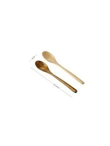 2pcs Wooden Long Handle Spoons, Korean Style Large Soup Spoon, Japanese Small Wooden Rice Spoon, Soup Spoon - View 7