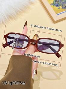 1 par de gafas cuadradas de ojo de gato minimalistas unisex, con montura burdeos, adecuadas para mujeres y hombres, gafas de moda para deportes, viajes, conducción, playa, festivales, vacaciones, calle, pesca, actividades al aire libre, accesorio elegante para el verano, vacaciones, vuelta al colegio - Copos rojos, marrones y azules - Ver 4