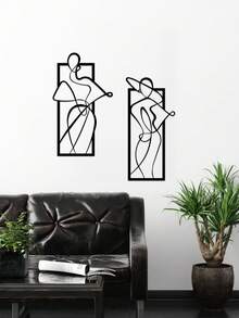 Minimalist Line Art Metal Wall Decor, Abstract Female Profile, Modern Home Wall Decoration, Suitable For Living Room, Bedroom, Office, Ideal Holiday Gift, Perfect Housewarming Gift For Friends - Abstract Art Female - View 2