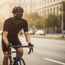 Máscara facial ligera y transpirable de seda de hielo para protección solar, pasamontañas unisex para exteriores con lazos para las orejas - Varios estilos - Ver 6