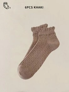 100只/80只/40只/30只装 女士隐形短袜，低帮袜，白色短袜，黑色短袜，女士袜，可爱袜，女童袜，踝袜，防滑设计，透气吸湿，柔软舒适，适合日常穿着 - 彩色 - 查看 44