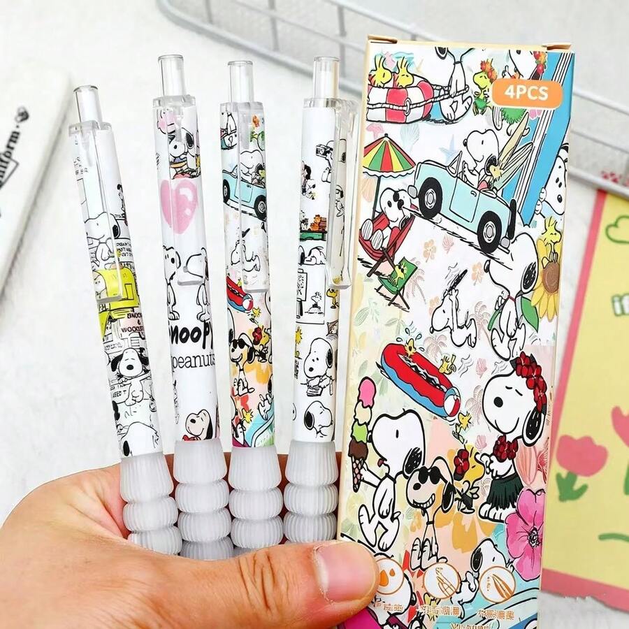 Bộ 4 bút bi Snooker dễ thương SNOOPY, đồ dùng học tập, văn phòng phẩm, đồ dùng học tập, quà tặng tiệc tùng hoàn hảo, quà tặng ngày lễ cho người hâm mộ, đồ dùng học tập và đồ dùng tựu trường. - Nhiều màu - Xem 1