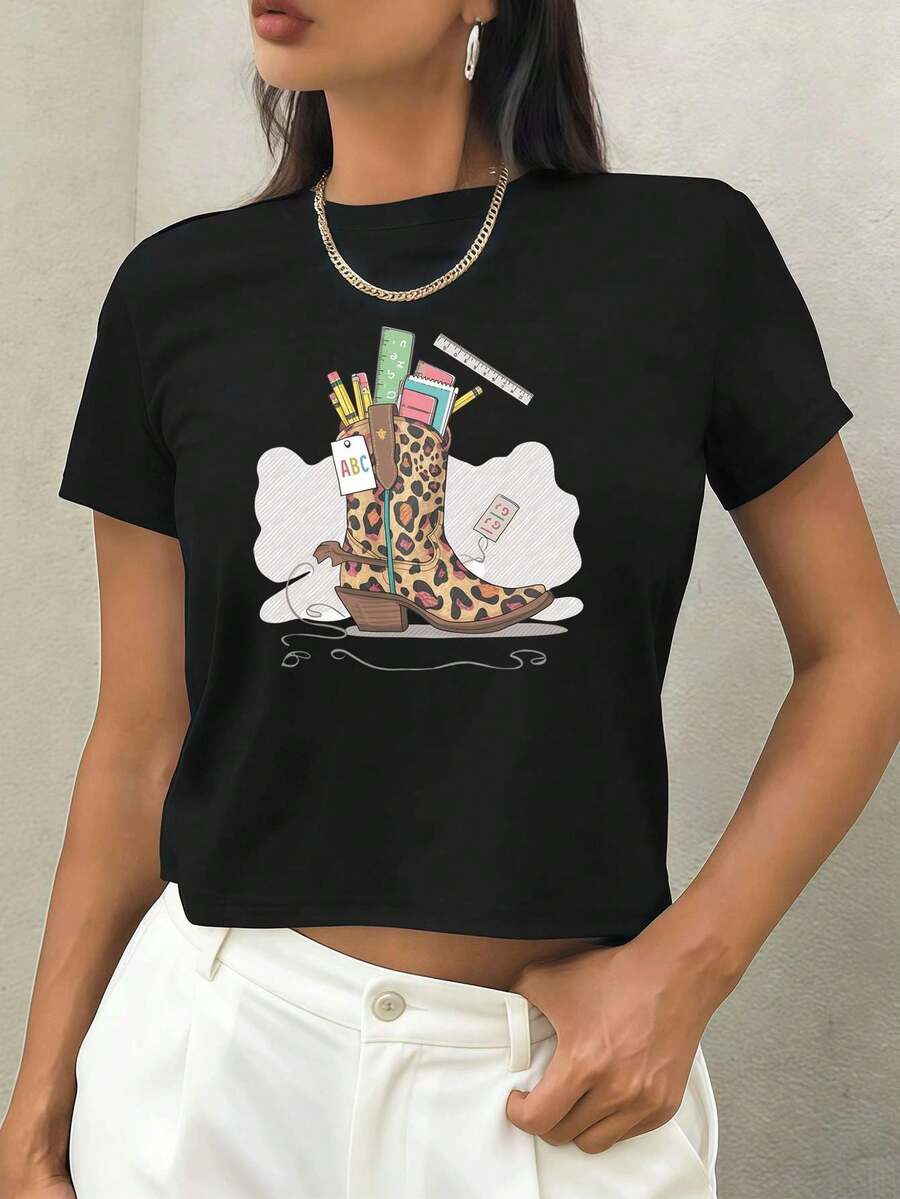Women T-Shirts - Black - View 1