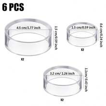 1/3/6/12pcs Clear Round Ball Display Stand, Transparent Baseball Box, Golf Ball Box, Small Baseball Acrylic Display Rack With Round Acrylic Plastic Display Stand, For Decorating Egg Crystal Ball, Golf Ball, Baseball, Softball, Tennis Ball, Ball Collections, 3 Different Sizes Provided - Transparent Circle - View 17