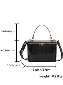 Elegant Women's Crossbody Bag, Spacious Fashion Commuter Shoulder Bag, Waterproof , Compact And Versatile Design, Suitable For Daily Commute And Travel - Black - View 5