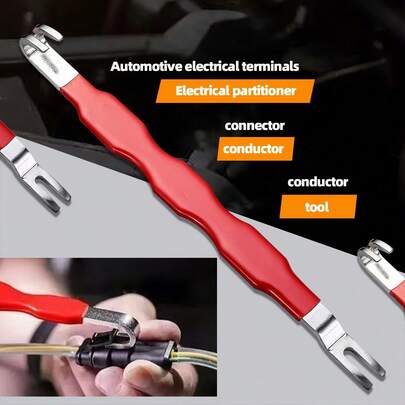 Separador de Conector Elétrico, Barra de Alavanca Dual-Use para Clipe de Conector de Chicote de Fiação Automotiva, Barra de Alavanca para Clipe de Conector de Chicote de Fiação Automotiva, Alicate Multifuncional para Corte de Linha Quebrada, Separação de Linha de Óleo