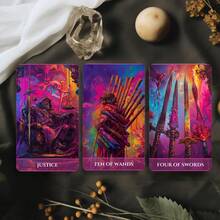 78 cartas de tarot luminosas, tamaño 13x8cm, adecuadas para lectores de sabiduría, creatividad y despertar, juego de cartas de insight - Arcanos Luminosos - Ver 4