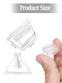 Transparent Acrylic Card Display Stand, Small Signage Holder - High Clarity Durable Lightweight, Sturdy Card Holder Suitable For Home Office, Events, Parties, Photo And Information Display, Party Decor, Minimalist Design, Lightweight Material, Applicable For Wedding Cards, Photos, Memos, Picture Display - Multicolor - View 8