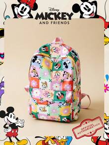 1pc Disney Authorized Mickey Mouse Pattern Backpack, Large Capacity Student School Bag With Laptop Compartment, Casual Backpack, Sports Backpack, Cartoon Backpack, Suitable For Girls, Students, Teenagers, Graduates For Daily Use, Travel, Shopping, School - Multicolor - View 1