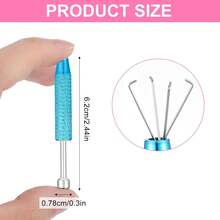 Piercing Taper Ball Grabber Tool For Changing Jewelry -Flat Back Earrings Applicator Tool,Body Piercing Kit For Ear Nose Lip - Blue - View 5