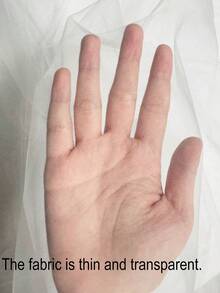 1件純色浪漫婚禮拱門透明薄紗，適用於婚禮、訂婚、情人節、儀式、接待會和派對裝飾，輕巧多功能的婚禮、婚宴和居家裝飾背景薄紗，薄款婚禮裝飾薄紗，透明薄紗，薄款居家婚禮裝飾薄紗 - 彩色 - 查看 4