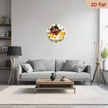 2D Flat, Round Wooden Wall Clock - Silent, Non-Ticking, Battery-Powered Clock For Bathroom And Bedroom, Frameless Design Suitable For Bathtubs, Easy Hook Installation, 10inch (AA Batteries Not Included) - Modern Minimalist Wooden Decorative Wall Clock,Valentines Gift,Graduation,Mother Giftsr,Room Deocr,Wall Deoc,Home Essentials - 1pcs/10in/25cm - View 8