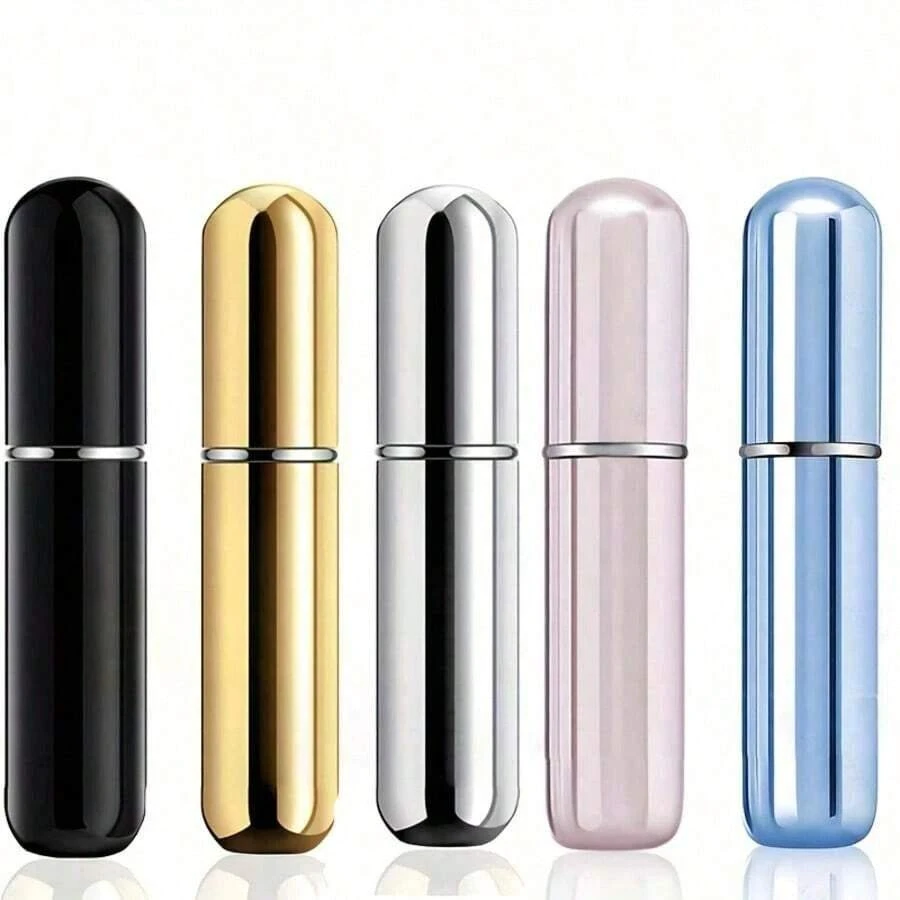 4pcs 0.17oz Portable Perfume Spray Bottles - Leak-Proof Aluminum Atomizer, Travel Essential |   Easy To Refill, Suitable For Perfume, Essential Oils, Cologne And Other Liquids, Travel Accessories, Beach Vacation, Summer Holiday, School Supplies, Back To School - 多色 2 - 查看 1