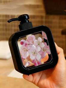 Creative Home Bathroom Dispenser Bottle, Pink Cherry Blossom Branch With Blooming And Falling Petals, Suitable For Bathroom, Kitchen, Sink, Can Hold Hand Soap, Hand Wash, Body Wash, Etc., Creative Hand Soap Bottle, Dispenser Bottle, Bathroom Supplies - Multicolor - View 7