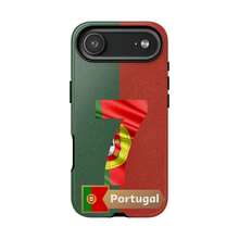 [Expédition sous 24h depuis DE/FR/ES] Coque de téléphone Apple 17 16 15 Promax 21 22 23 24 25 Ultra GalaxyNumber 7 Portugal, style maillot de football avec drapeau portugais - FL 2-en-1 Mat Épais - Voir 9